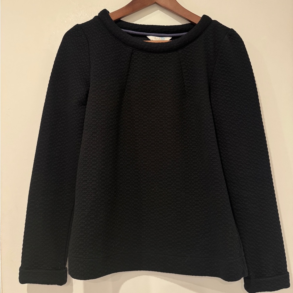 EUC Black Anthropologie Boden Quilted Top
